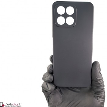 Silikoninis plonas 1mm. storio dėklas - juodas (Huawei Honor X6/Honor X8 5G/Honor 70 Lite)
